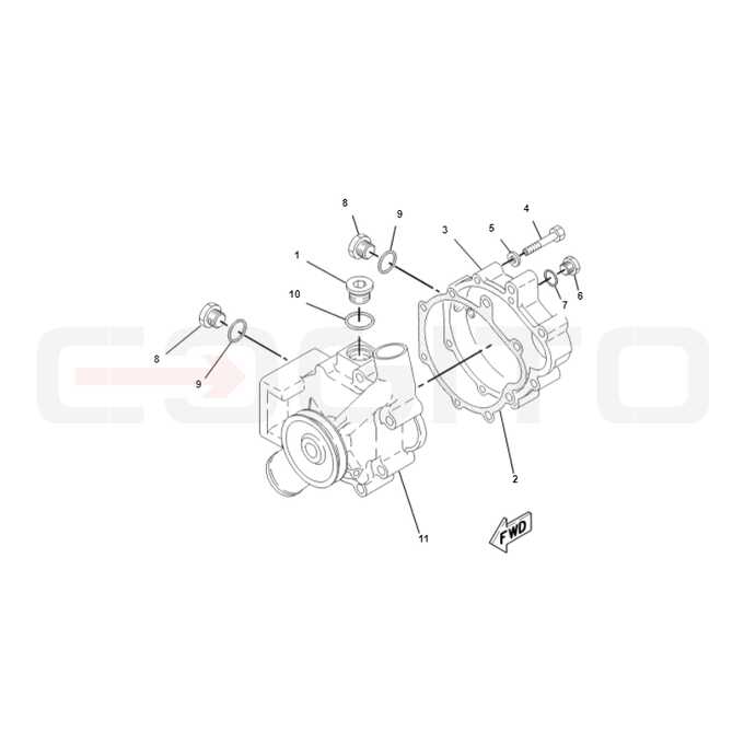 WATER PUMP CVA - B2B COGITO - parts for CAT VOLVO JCB